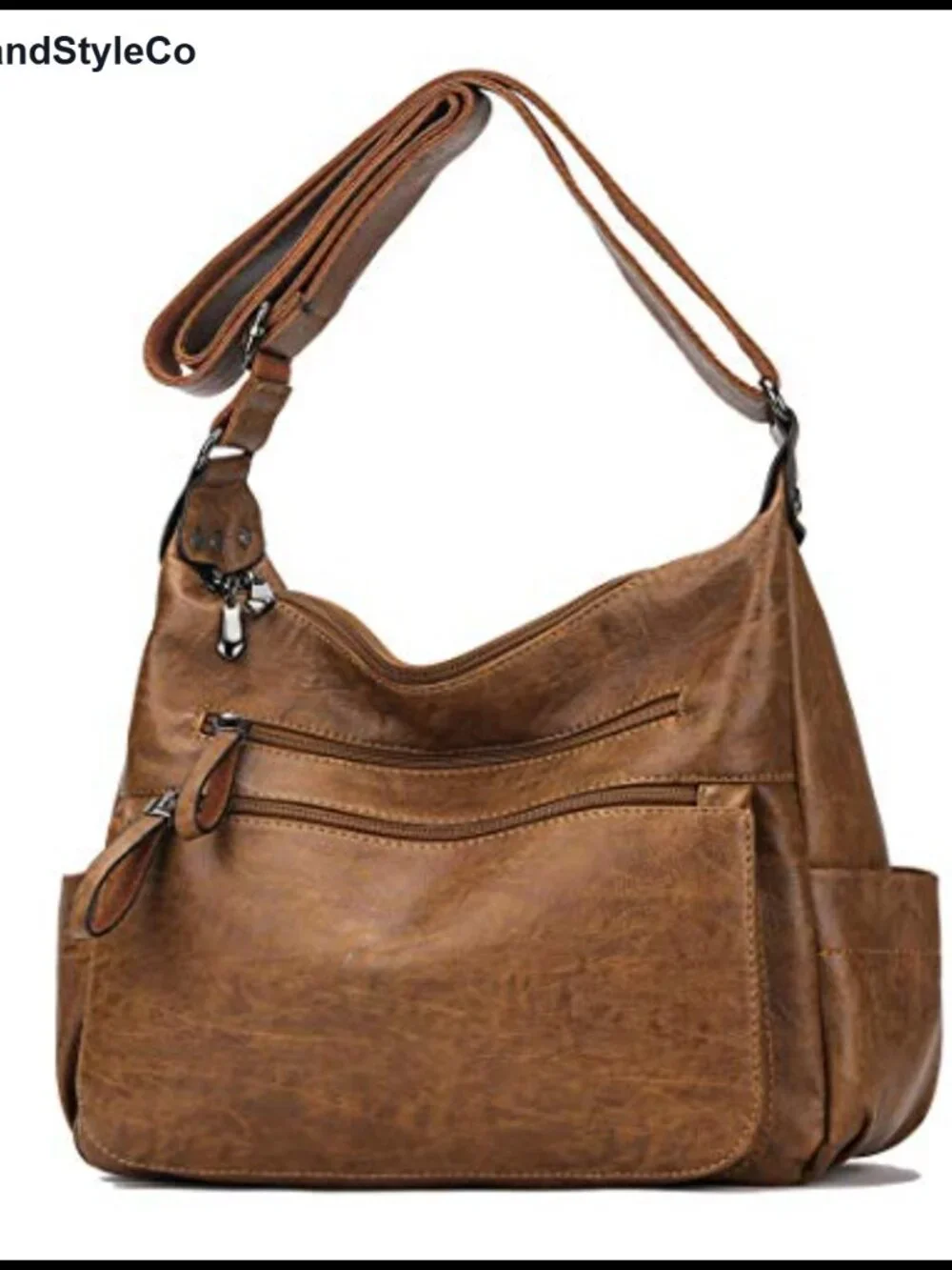 Artwell Soft PU Leather Crossbody Hobo Bag Multi Pocket